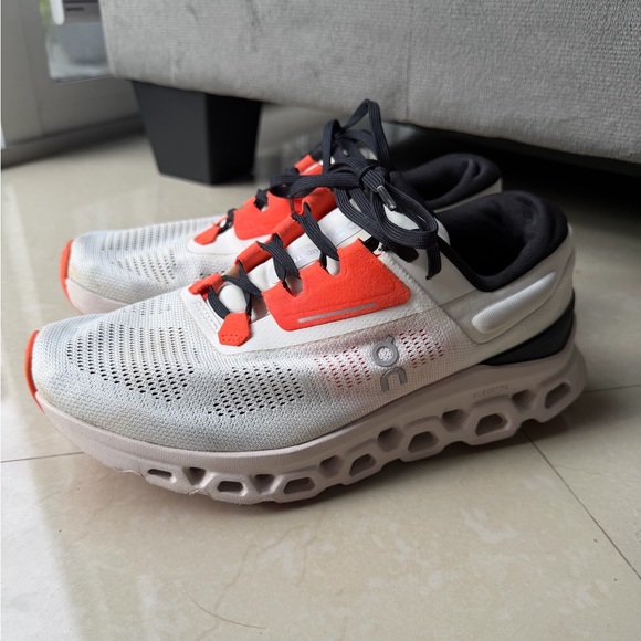 ON RUNNING Cloud Cloudstratus 3 White Sand Sneakers SZ 7.5 - Picture 7 of 12